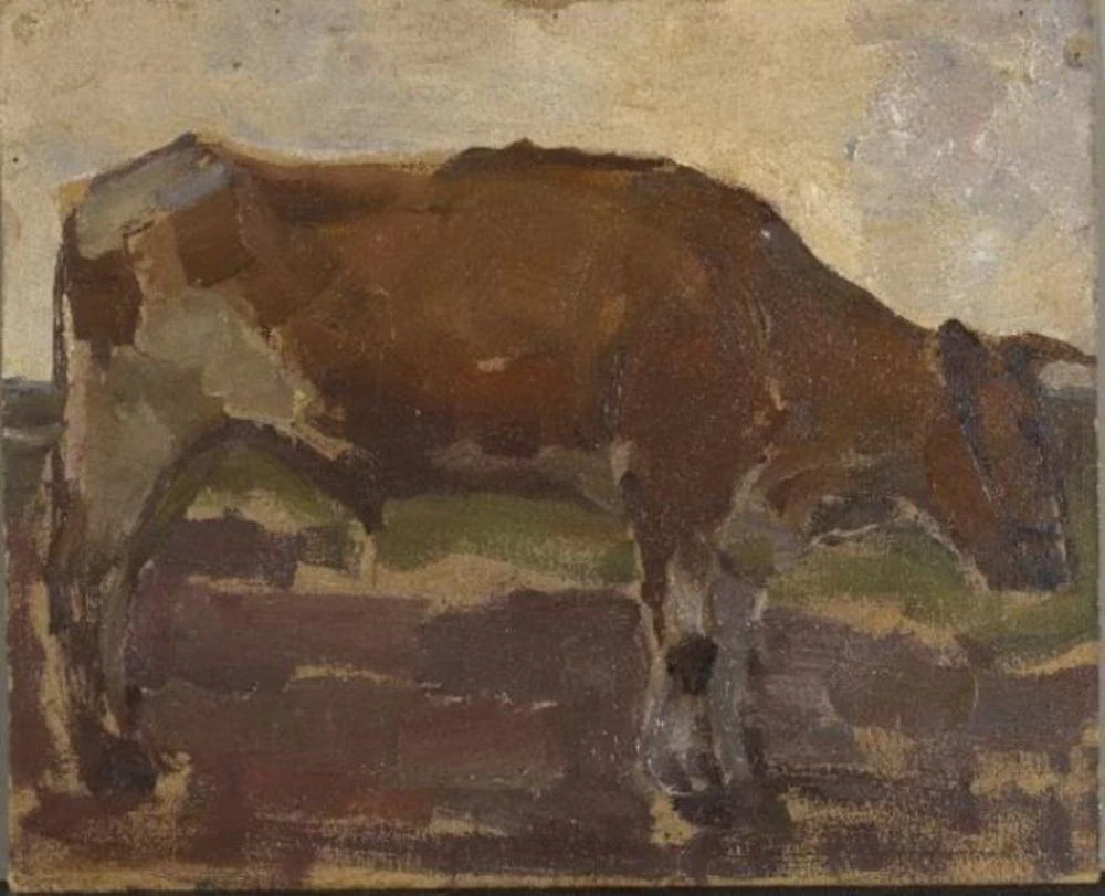 Manzo di bue marrone e bianco - Kunstmuseum Den Haag
